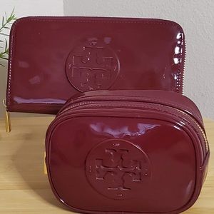 Tory Burch Continental Wallet and Mini Make-Up Set